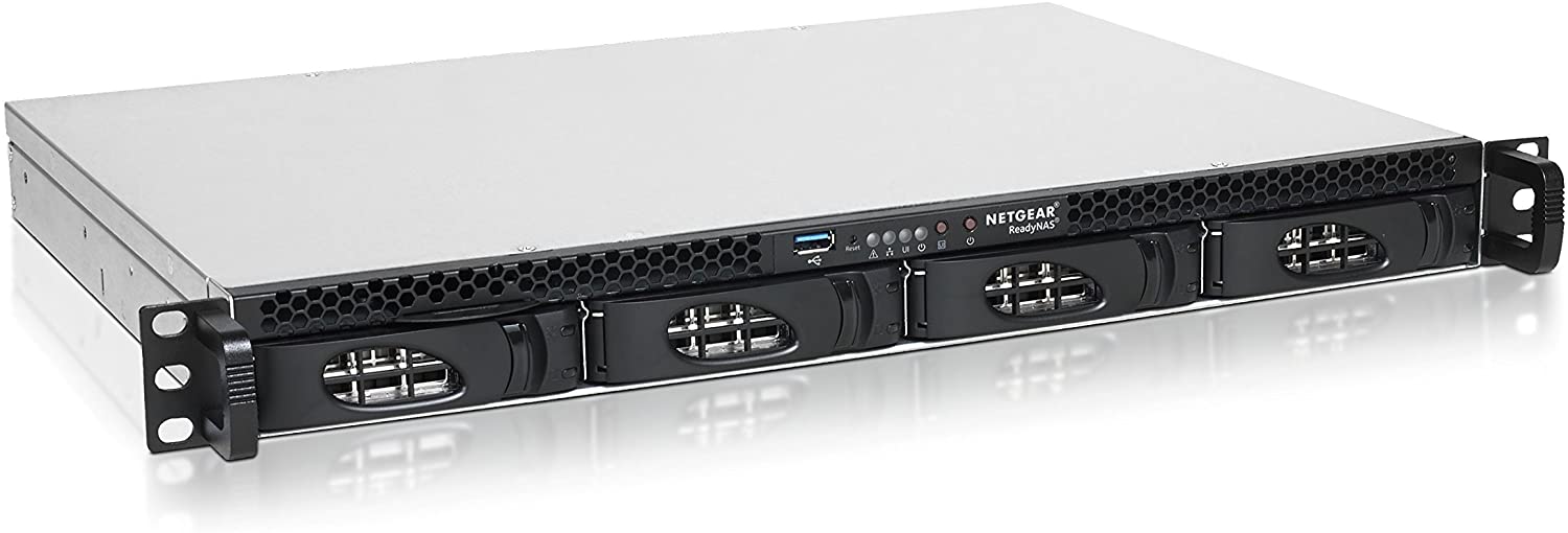 Rackmount 1U 4-Bay, Dual Gigabit Ethernet, Celeron Dual Core 2 GHz, 4 x HDD Supported, 40 TB Supported HDD Capacity, 2 GB RAM